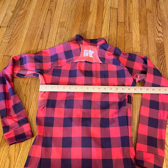 Podium wear Jacket Womens XS Pink Plaid Full Zip Peformance Cycle Running Coat - Picture 4 of 7